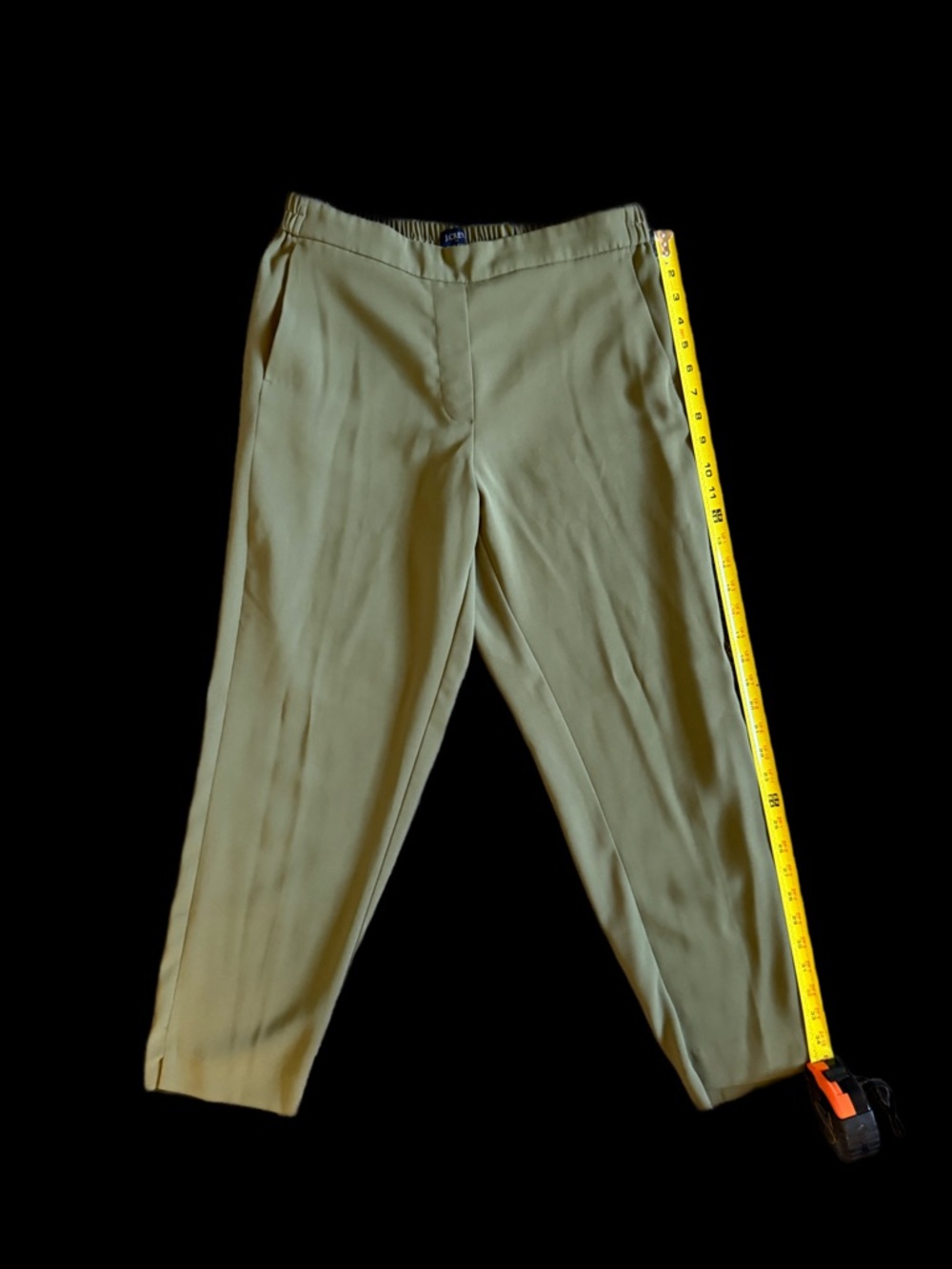 J. Crew Wide-Leg Pants in Olive Green